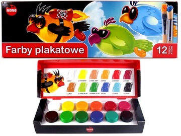 FARBY PLAKATOWE MONA 12 KOLORÓW 20ML