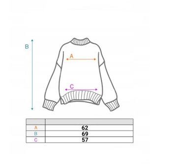 Klasyczny Kobiecy SWETER OVERSIZE Dużo Kolorów