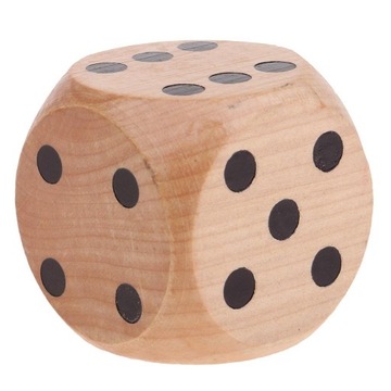 1x Drewniana gra D6 5cm kompatybilna z akcesoriami d&d RPG w kolorze brązowym