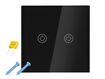 ДВОЙНОЙ СТЕКЛЯННЫЙ СЕНСОРНЫЙ ВЫКЛЮЧАТЕЛЬ СВЕТА