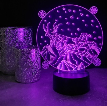 РОЖДЕСТВЕНСКОЕ УКРАШЕНИЕ САНТА 3D LED RGB ЦВЕТА ПУЛЬТ ДУ