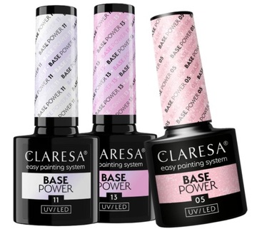 CLARESA BAZA BASE POWER BEZKWASOWA BAZA BUDUJĄZA KOLEKCJA ZESTAW 2+1 MIX