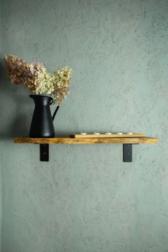 Полка деревянная с натуральным краем OFLIS, клееный дуб, НА ЗАМЕР