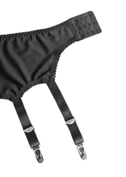 Черный нейлоновый пояс для подвязок Charmzi Nicole Vintage Retro S/M