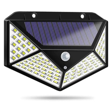 LAMPA SOLARNA Z CZUJNIKIEM RUCHU ZMIERZCHU 100LED