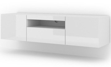 AURA 150 тумба под ТВ напольная, белый глянцевый