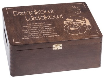 Prezent na DZIEŃ BABCI I DZIADKA grawer pudełko