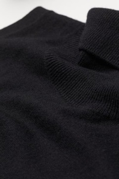 H&M HM Sweter bez rękawów z domieszką kaszmiru z golfem damski modny 38 M