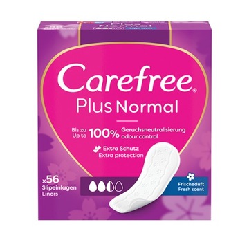 CAREFREE Plus Original wkładki higieniczne Fresh Scent 56szt