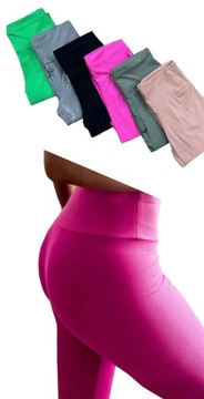 LEGGINSY PRĄŻKOWANE SPODNIE PRĄŻEK GETRY 4XL/5XL