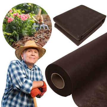 AGROWŁÓKNINA BRĄZOWA UV 1,6x15m P-150G/M2 GRUBA Mata NA CHWASTY