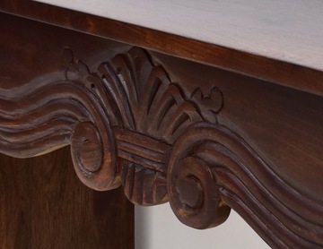 Колониальная консоль, массив дерева, индийский палисандр, ручная резьба.