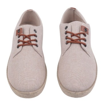 БЕЖЕВЫЕ МУЖСКИЕ КРОССОВКИ ЭСПАДРИЛИ НА ПЛОСКОЙ ПЛОСКОЙ ПЛОСКОЙ СПОСОБНОСТИ КРОССОВКИ ИЗ ЭКО КОЖИ УДОБНАЯ Стелька из экокожи