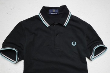 fred perry made in england czarna koszulka polo męska S