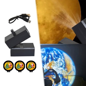 Рождественские проекционные огни, небольшой фотофон с 3 пленками