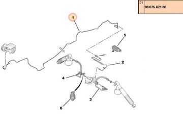PRZEWÓD HYDRAULICZNY CITROEN C5 9807562180 OE