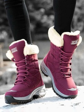 SHEIN BORDOWE BUTY ŚNIEGOWCE (37)