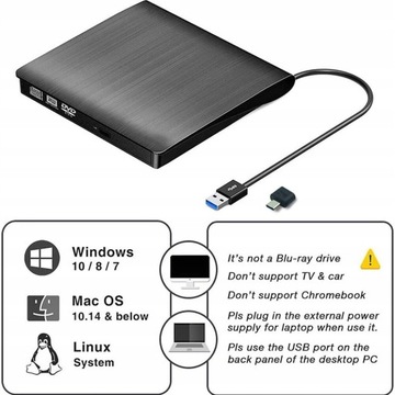Горячие продажи Внешний CD DVD USB C Writer Type C USB Drive