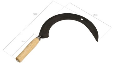 СЕЛЬСКОХОЗЯЙСТВЕННЫЙ СЕРП 235ММ ГЛАДКИЕ РУЧНЫЕ СЕРПЫ