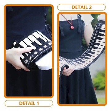 Электронный орган Roll-up Piano Curly, пластик