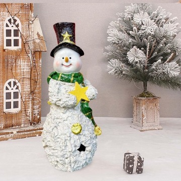 Фигурка снеговика с подсветкой. Украшение вечеринки.