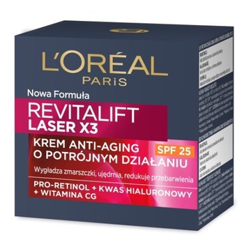 L'Oreal Paris Revitalift Laser X3 SPF25 krem anti-age na dzień 50ml P1