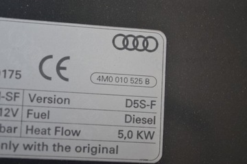 AUDI A4 B9 8W KAPOTA KRYT MOTORU