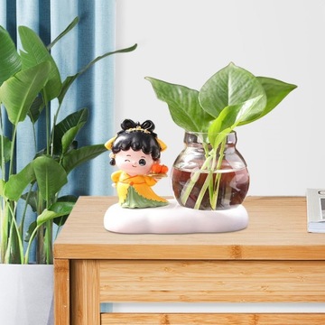 Гидропонное украшение, украшение вазы с одним цветком, желтая цветочная одежда.