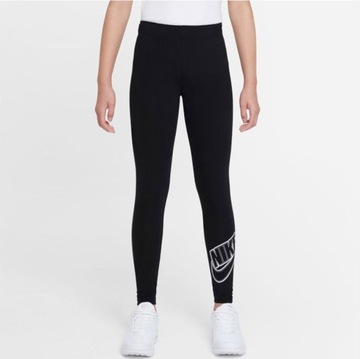 Legginsy dziecięce czarne Nike Sportswear Favorites girls roz M (137-146)