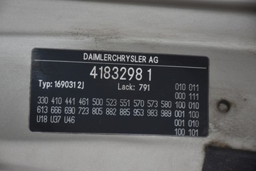 KAPOTA KRYT MOTORU MERCEDES A W169 791