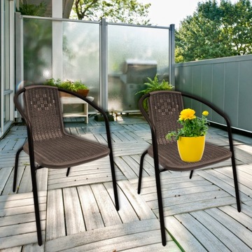 2x НАБОР САДОВЫХ СТУЛЬЕВ ТЕРРАСА САДОВЫЙ СТУЛ МЕБЕЛЬ САД ИЗ ТЕХНОРОТАТА