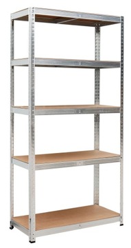 МЕТАЛЛИЧЕСКИЙ СТЕЛЛАЖ ДЛЯ ХРАНЕНИЯ - 5 ПОЛОК - ВМЕСТИМОСТЬ 1000 КГ - 180x90x40 CM