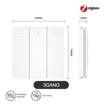 Przełącznik scen ZigBee z własnym zasilaniem 3GANG