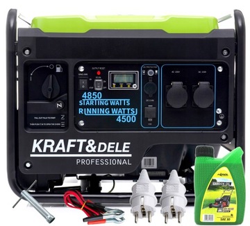AGREGAT PRĄDOTWÓRCZY GENERATOR INWERTOROWY 4850W 2x230V AVR + OLEJ USB LCD
