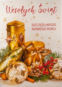 BOŻE NARODZENIE MIKOŁAJ KARTKA OKOLICZNOŚCIOWA Z OPŁATKIEM