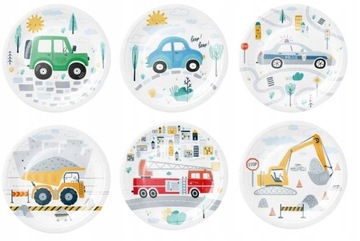 Набор тарелок, бумажных стаканчиков, Машинки, Экскаватор, стройка на День Рождения
