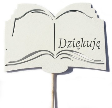 TOPPER DZIĘKUJĘ 6SZT PIK KSIĄŻKA DZIEŃ NAUCZYCIELA