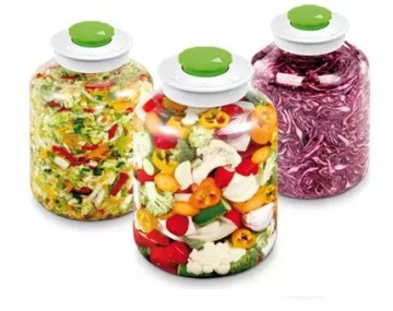 НАБОР БАНОЧНОЙ ПОСУДКИ ДЛЯ ПИЩЕВКИ КАПУСТЫ И ОГУРЦОВ