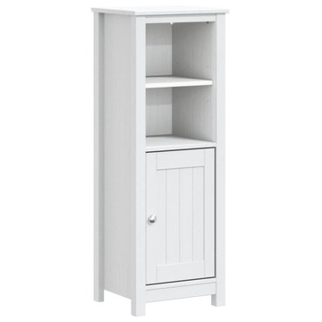 SZAFKA ŁAZIENKOWA BERG BIAŁA 40X34X110CM LITE DREWNO SOSNOWE