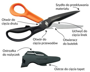 Nożyczki wielofunkcyjne FISKARS 7w1 CUTS+MORE 23cm
