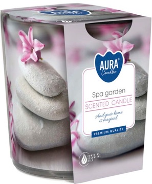 Świeca zapachowa Ogród SPA w prostym szkle AURA 22h