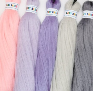 Синтетические косички для окрашенных волос дреды KANEKALON EASY BRAID II 1B