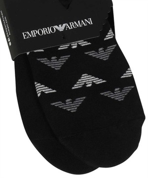 Zestaw 2 par skarpet EMPORIO ARMANI czarne z logo