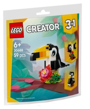LEGO 30688 CREATOR - TROPIKALNY TUKAN - RYBA - PINGWIN POLYBAG