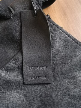 Topshop wygodna skórzana torebka na ramię