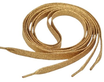 HIT! SZNUROWADŁA SZNURÓWKI ROSE GOLD BROKATOWE 110 CM