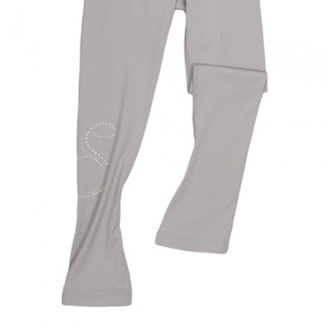 Брюки для катания на коньках для девочек. Спортивные брюки. Костюм с высокой талией XXS. Серый цвет.