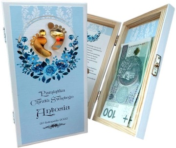 Сувенир Святого Крещения, БЕЛАЯ денежная коробка