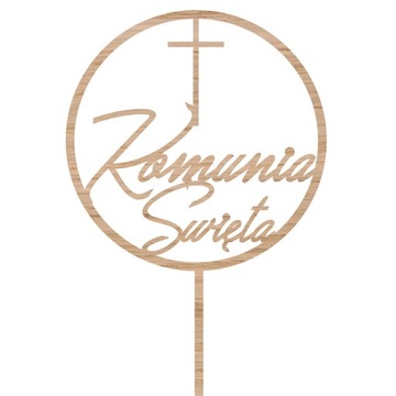 Topper komunia drewniany TKD-22