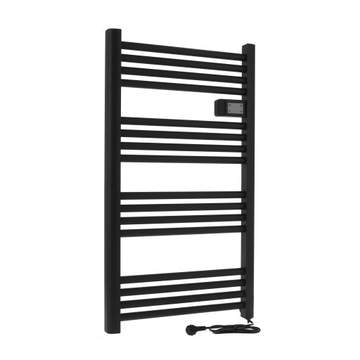 ЭЛЕКТРИЧЕСКИЙ РАДИАТОР ДЛЯ ВАННОЙ КОМНАТЫ, термостат-программатор лестницы ЧЕРНЫЙ 500 Вт